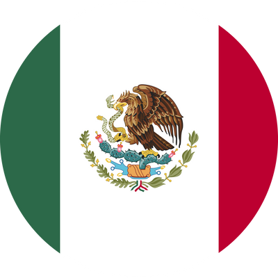 Circle flag vector of Mexico